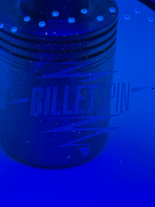 **Rare Non Production 5" Blue Glass BilletSpin Spin Base for Spinning Tops