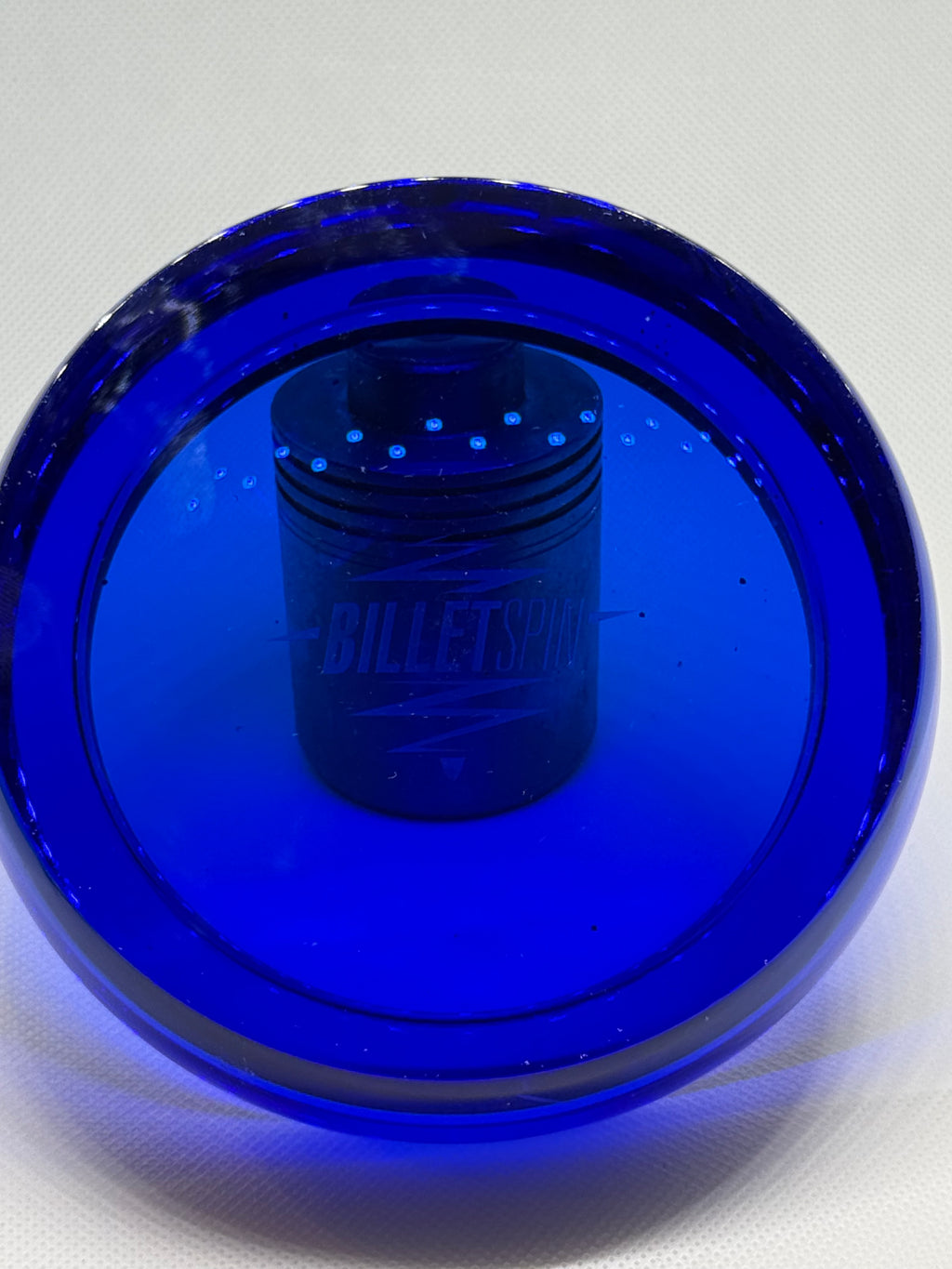 **Rare Non Production 5" Blue Glass BilletSpin Spin Base for Spinning Tops