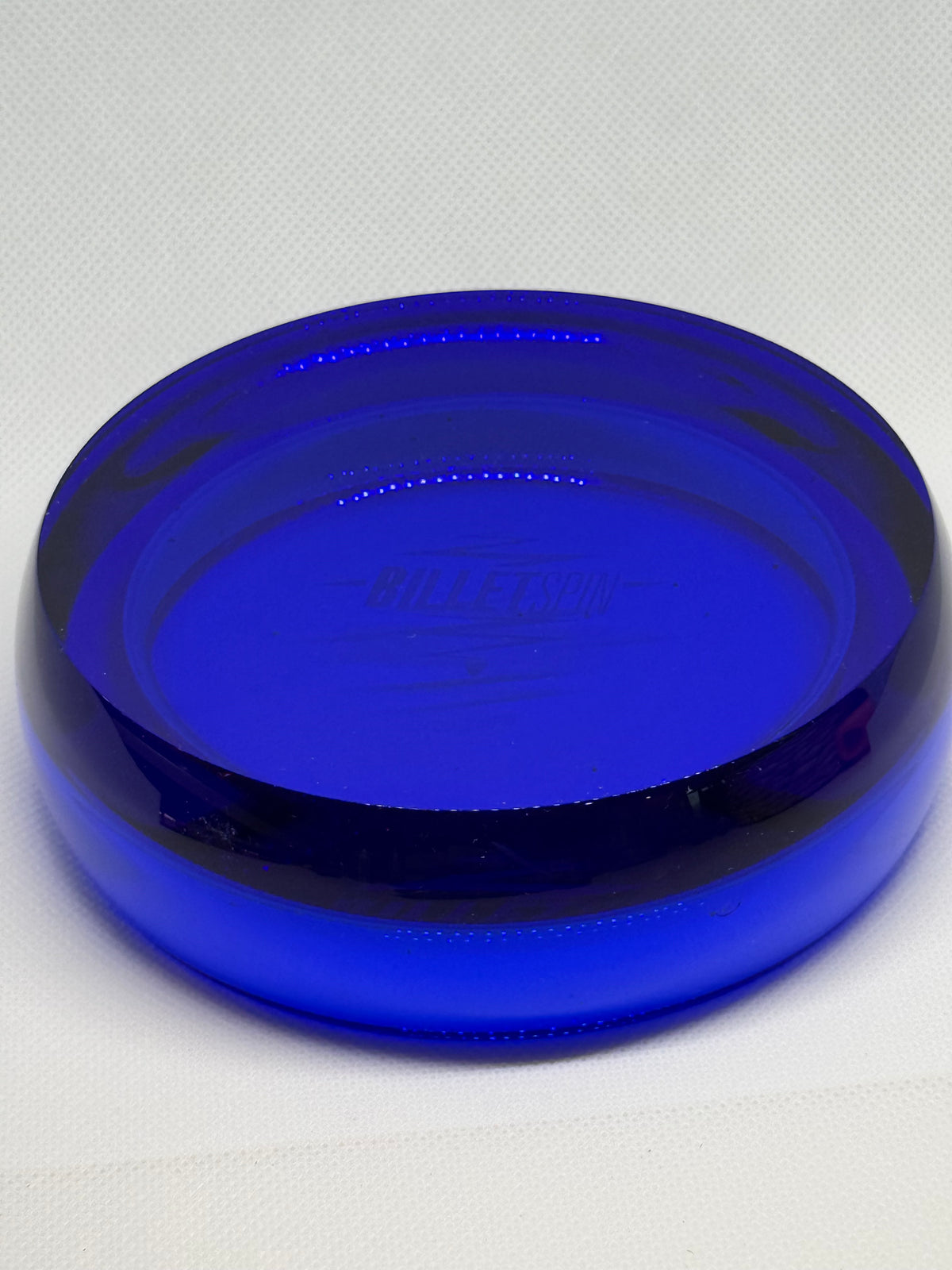 **Rare Non Production 5" Blue Glass BilletSpin Spin Base for Spinning Tops