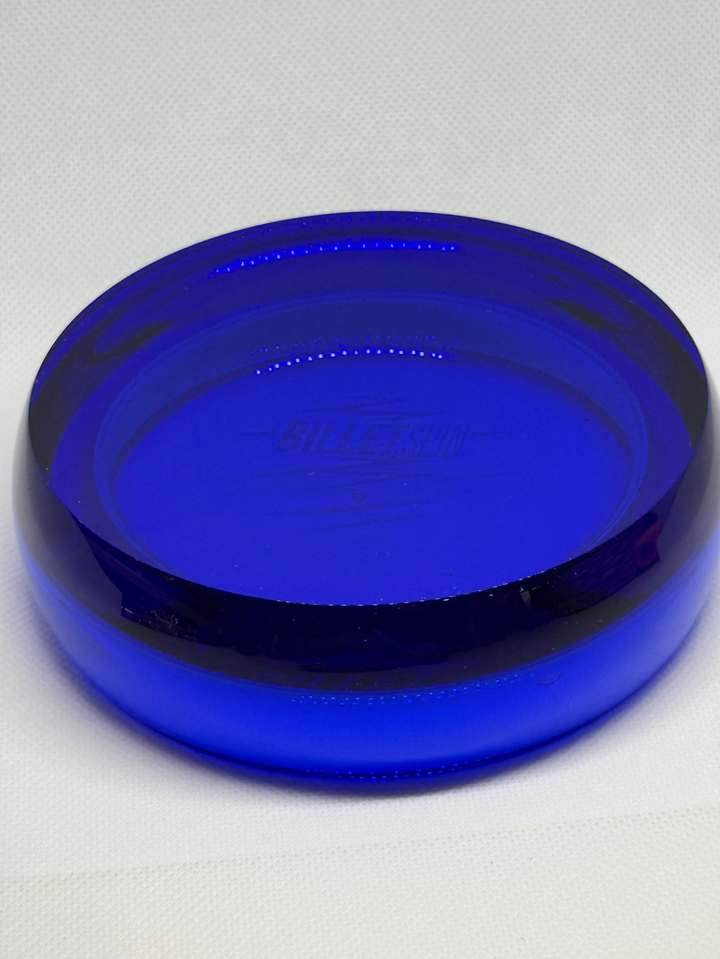 **Rare Non Production 5" Blue Glass BilletSpin Spin Base for Spinning Tops