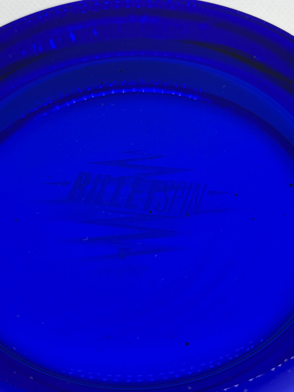 **Rare Non Production 5" Blue Glass BilletSpin Spin Base for Spinning Tops
