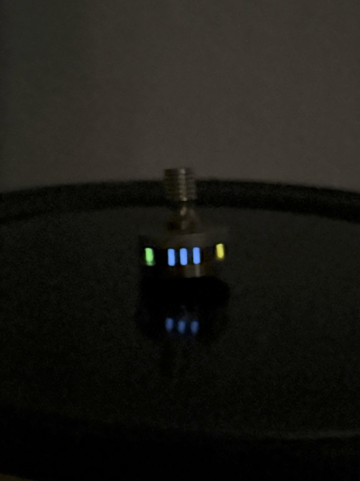 Rare  Ben tan Timascus, Damascus, Titanium Spinning Top , inlaid with 9 glowing Tritium !!!