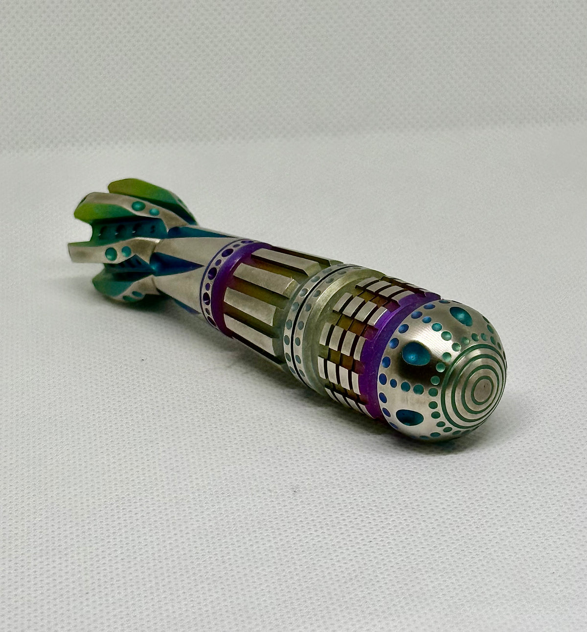 Rocket Ship Mountain Tops EDC Fidget Spinner , FULL Titanium Hand Made