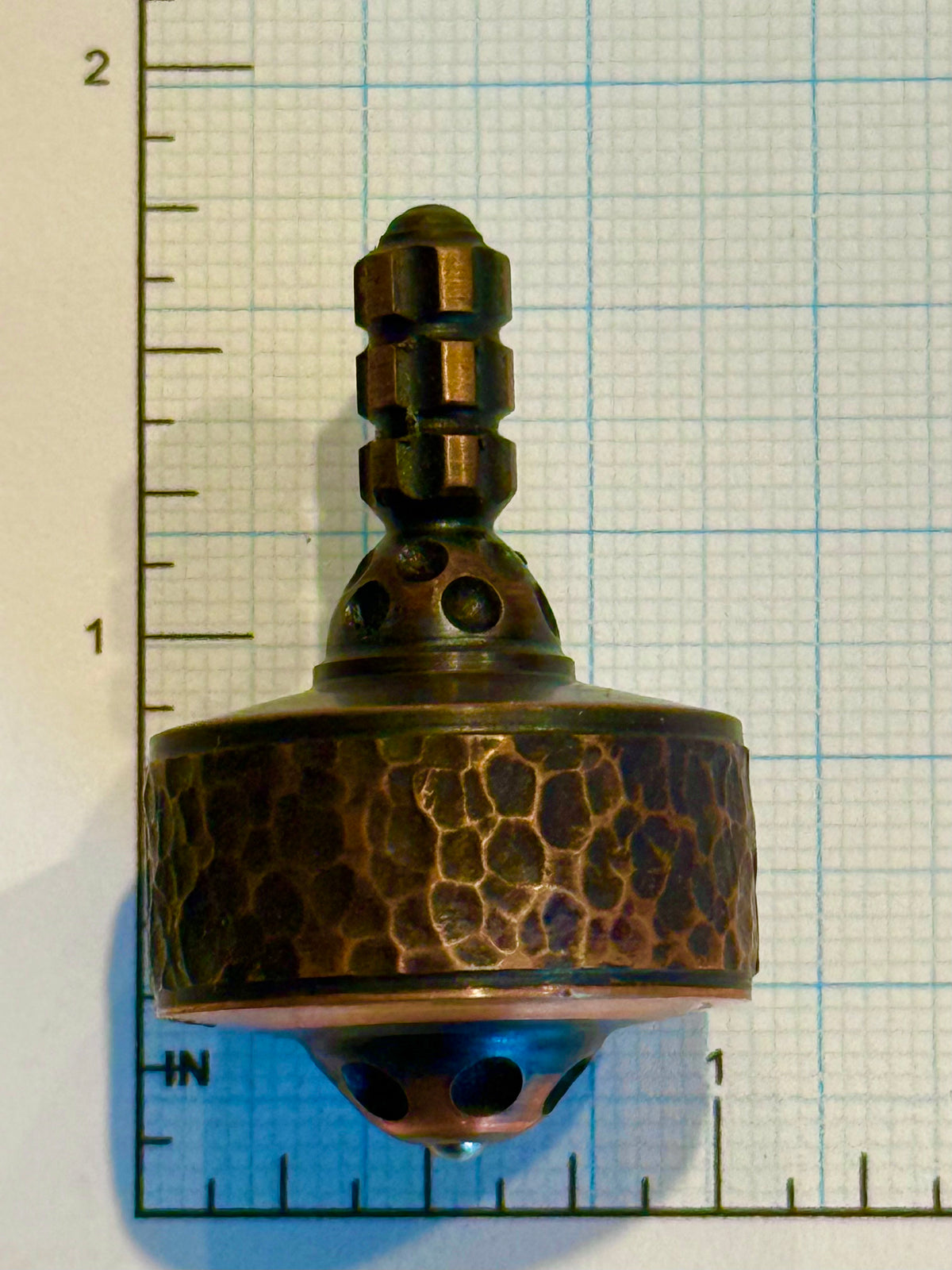 Full Copper Mountain Tops EDC MTNEDC Copper Hammered Spinning top