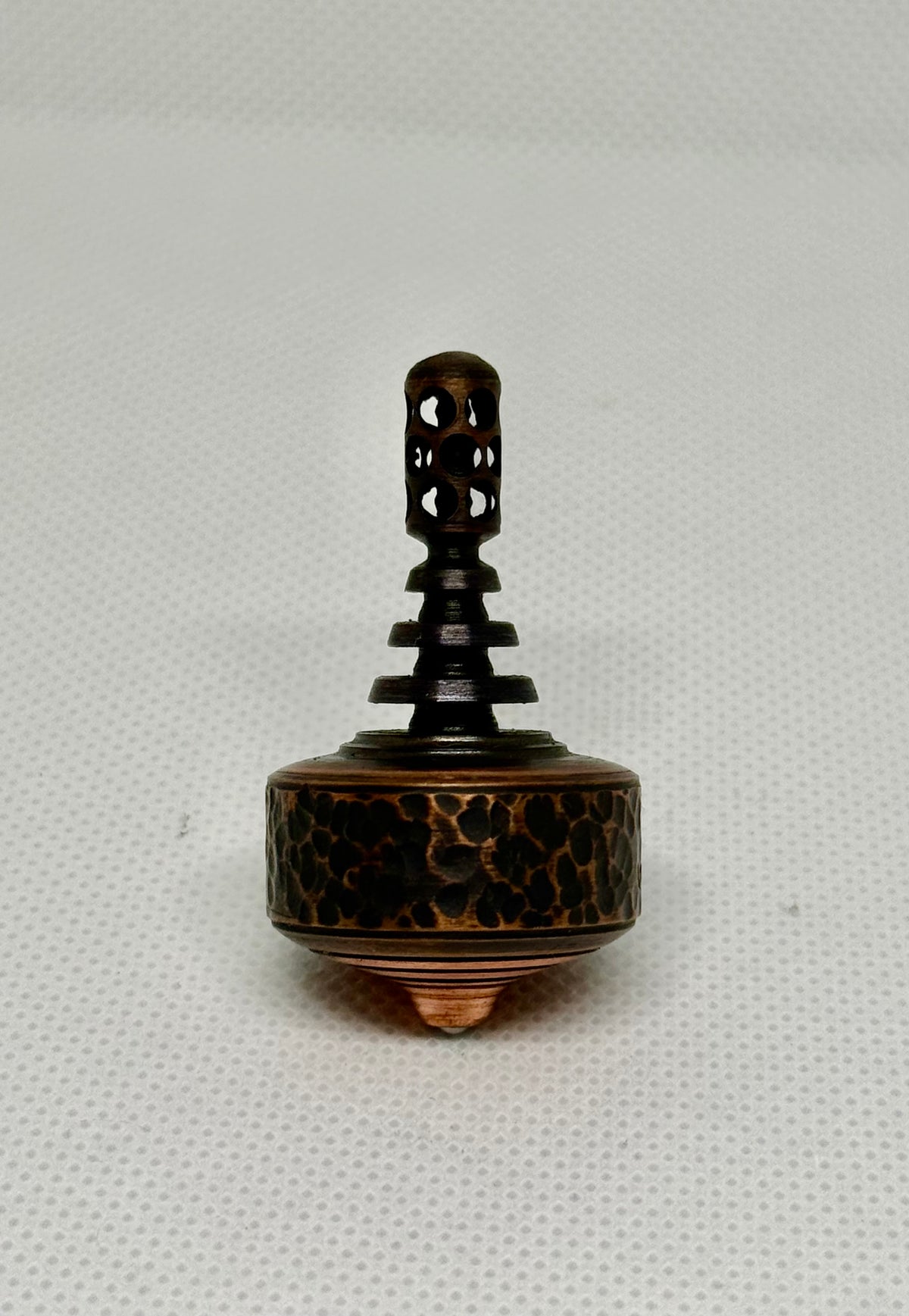 Hammered Copper Spinning Top